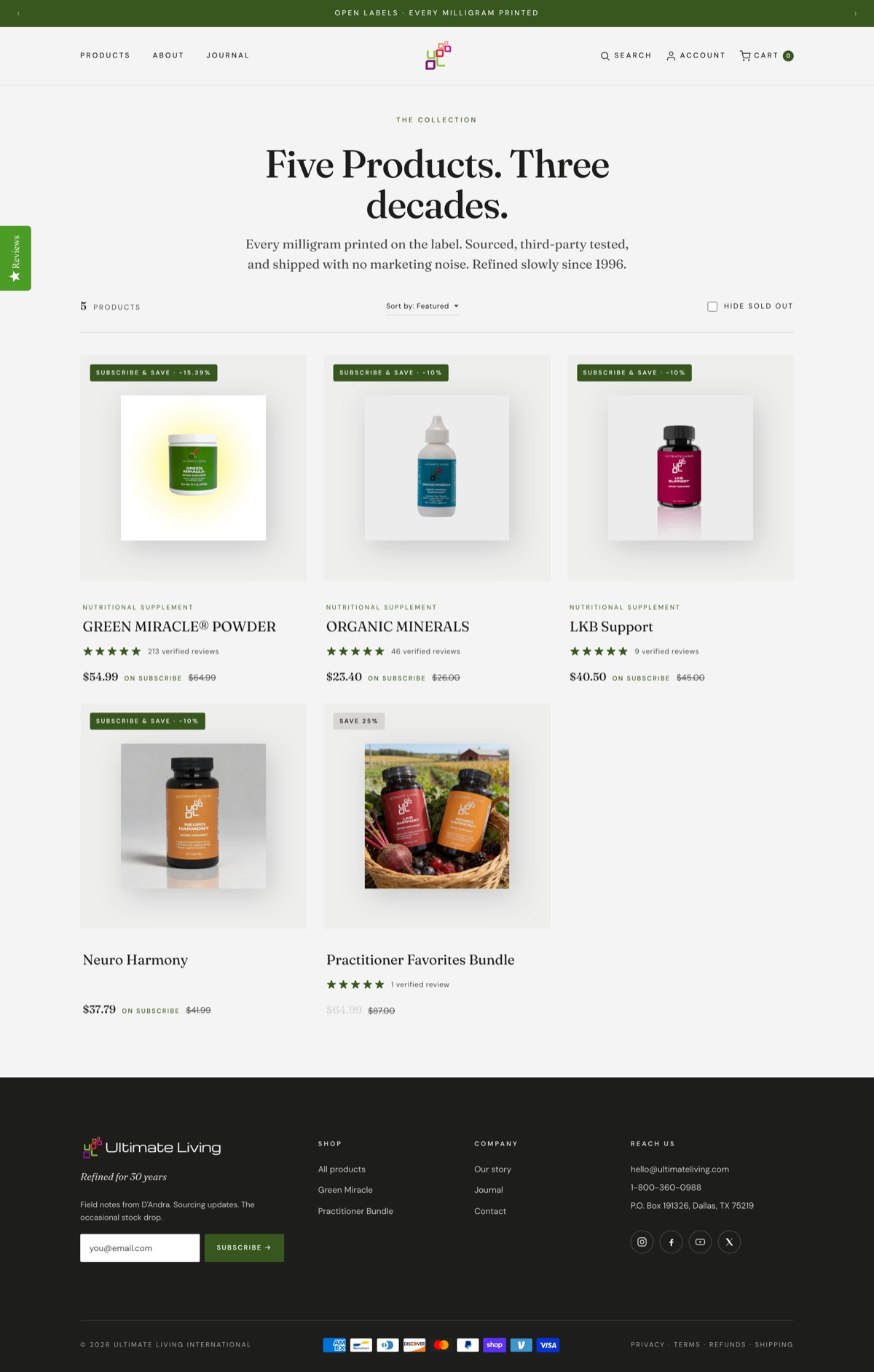 Rebuilt collection page with single merchandised grouping and working sort control