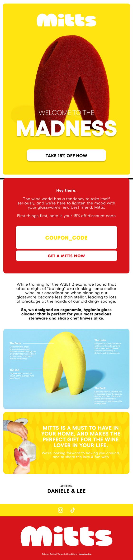 Mitts Madness - 15% Off email for Mitts